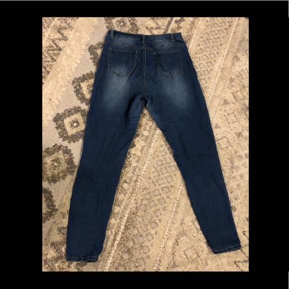 High waisted button up stretch skinny jeans - Picture 5 of 5
